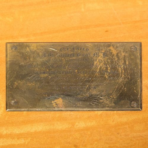LARGE DOCUMENTED 19TH CENTURY BRASS INLAID WRITING BOX - ADDITIONAL PHOTO 5