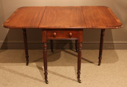 Small Mahogany Drop Leaf Dining Table, Circa 1815