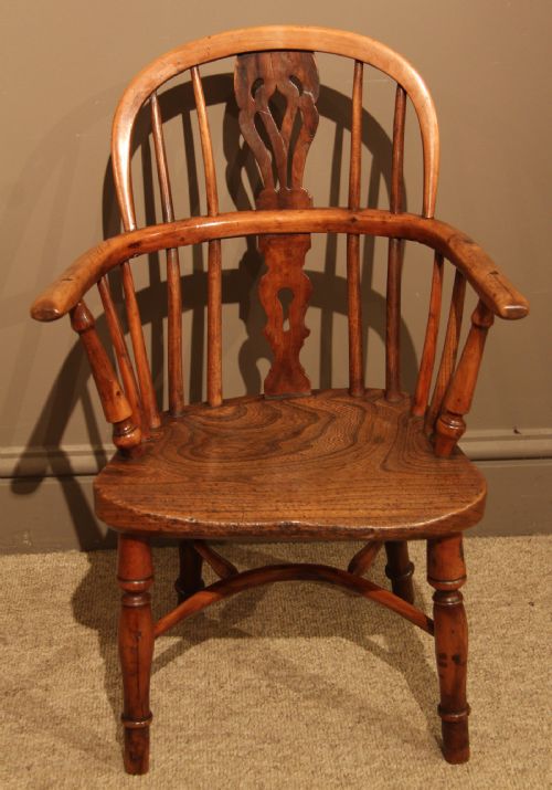 Child's Yew Wood Chair with Elm Seat, Circa 1800