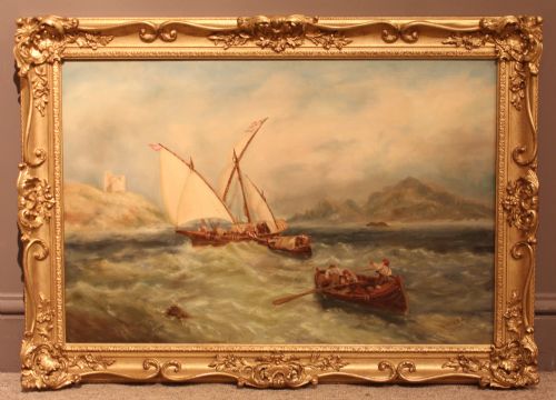 "Scene in the Mediterranean" Oil Painting by Nettle Shields