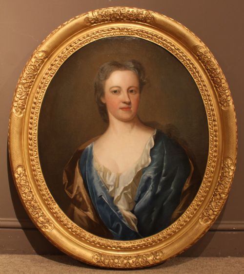 "Portrait of a Lady" Oil Painting, Circle of Sir Godfrey Kneller