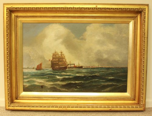 "Off the North-east Coast" Oil Painting by Bernard Benedict Henry
