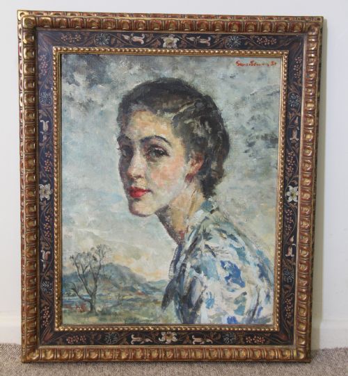 Portrait Oil Painting of Valerie Mayor, by Simon Elwes