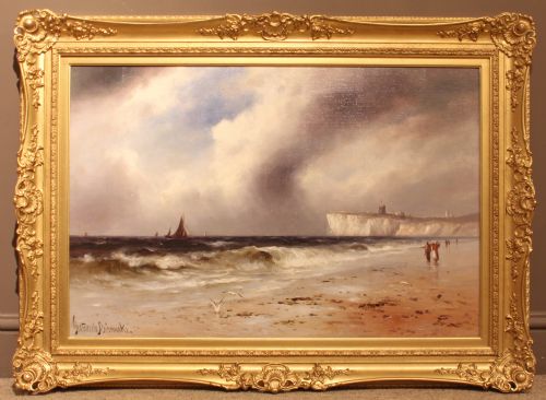 "Off the Kent Coast" Westgate Bay Oil Painting by Gustave De Breanski
