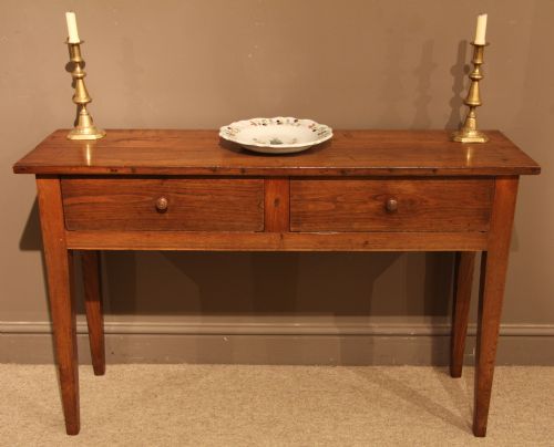 French Oak and Chestnut Side Table