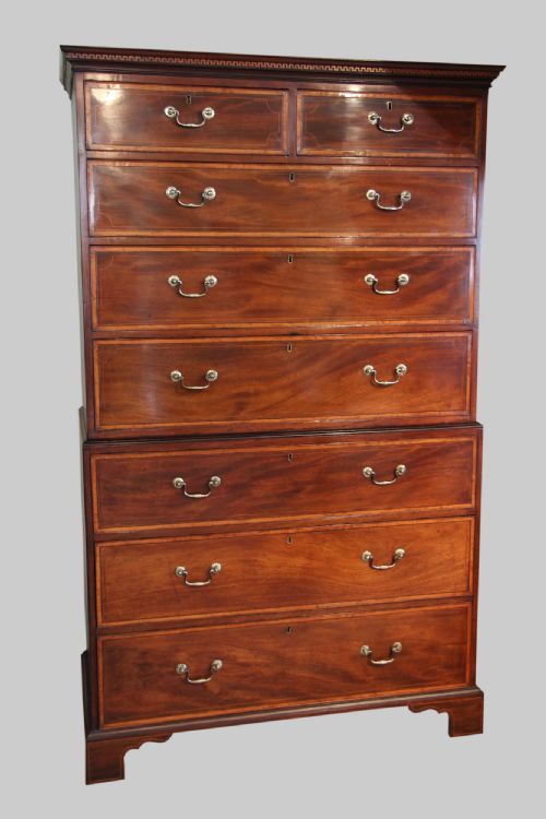 Superb Quality Mahogany Chest on Chest by "Edward & Roberts"