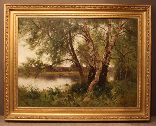 "Tranquil French Landscape" Oil Painting by Ernest Parton