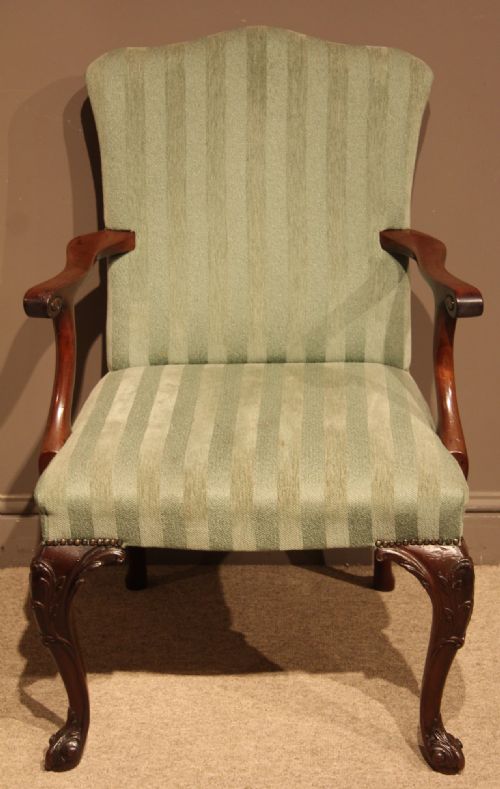 Mahogany Elbow Chair in the Chippendale Manner, Circa 1920