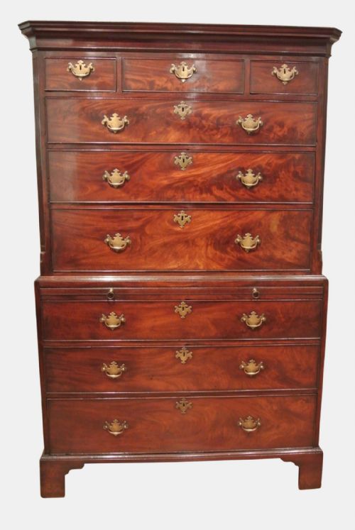 A Superb Early George III Tallboy/chest on Chest