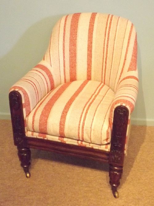 An Elegant William IV Rosewood Tub Armchair