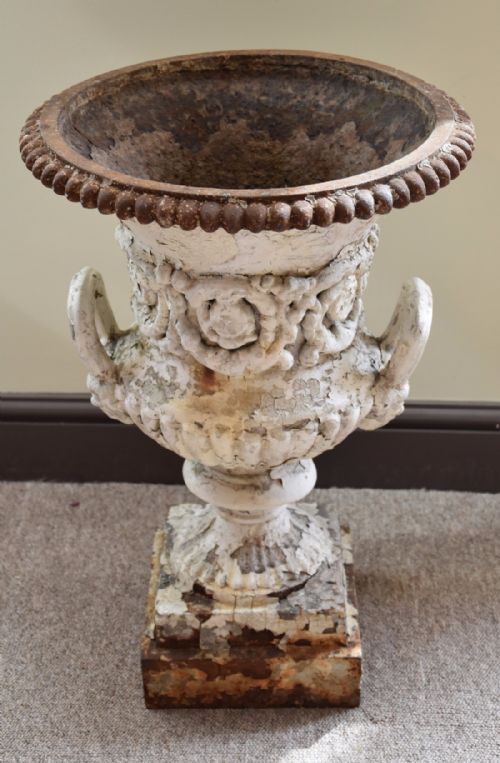 Late 19th Century Cast Iron Urn by Handy Foundary