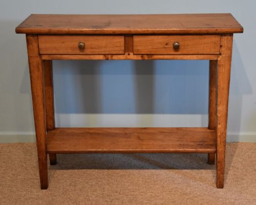 A French Chestnut Two Drawer Side Table