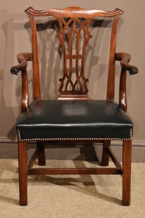 A Superb Quality Mahogany Chippendale Period Armchair