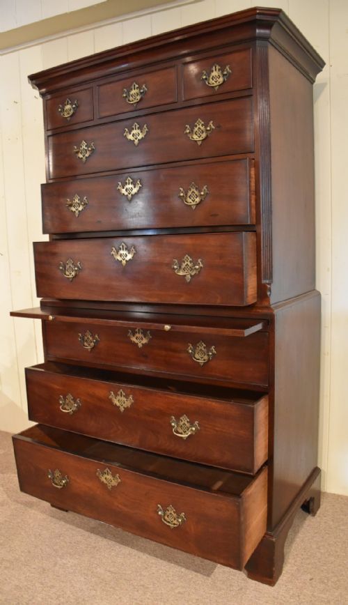 fig 1. A Good Mid 18th Century Mahogany Tallboy