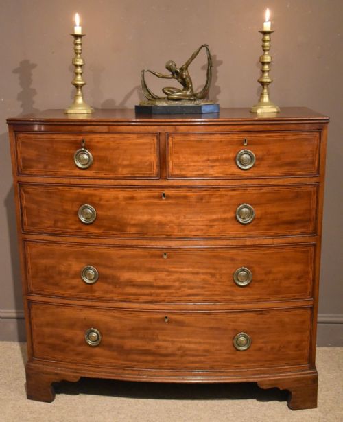 George III Mahogany Bow Fronted Chest of Drawers