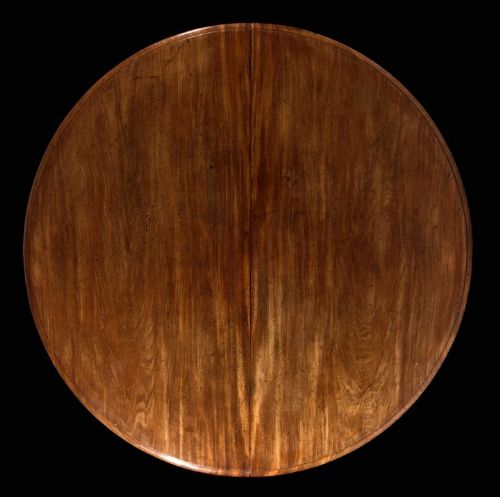 fig 2. Rare William IV Circular Mahogany Centre Pedestal Extending Dining Table Stamped M.Willson (England, c. 1835) 