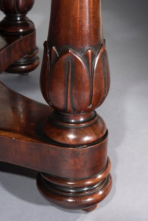 fig 3. Rare William IV Circular Mahogany Centre Pedestal Extending Dining Table Stamped M.Willson (England, c. 1835) 