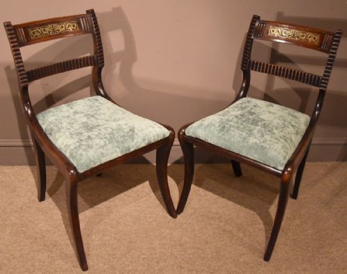 A Pair of Regency Rosewood Chairs