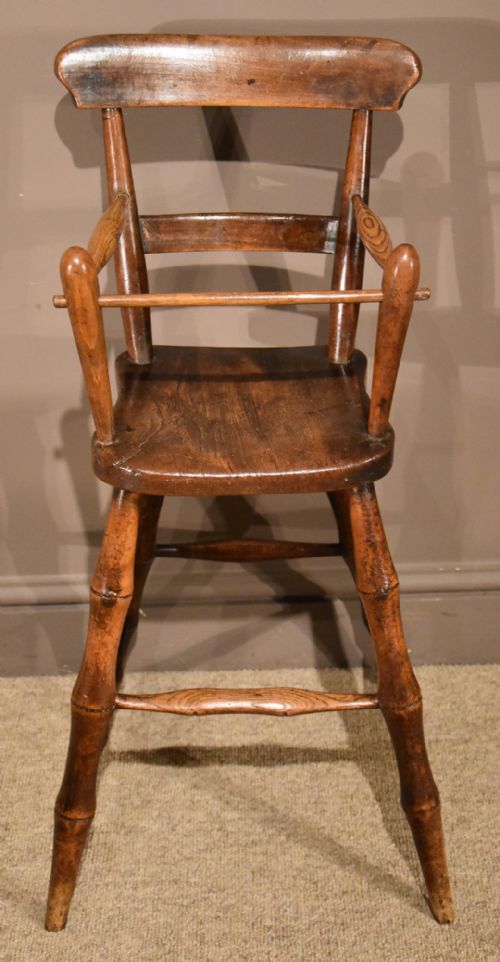 A Charming Ash and Elm and Fruitwood Childs High Chair