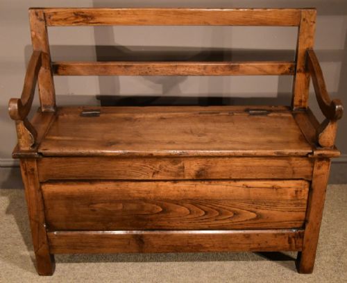 An Elegant Mid 19th Century French Chestnut Bench