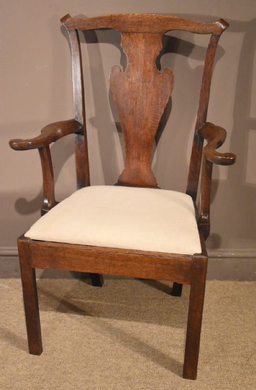 A Handsome Oak George II Armchair