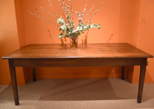A Handsome French Chestnut Farmhouse Table