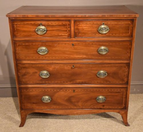 An Attractive George III Mahogany Inlaid Chest of Drawers