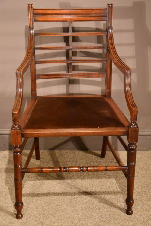 A Late 19th Century Walnut Arm/desk Chair