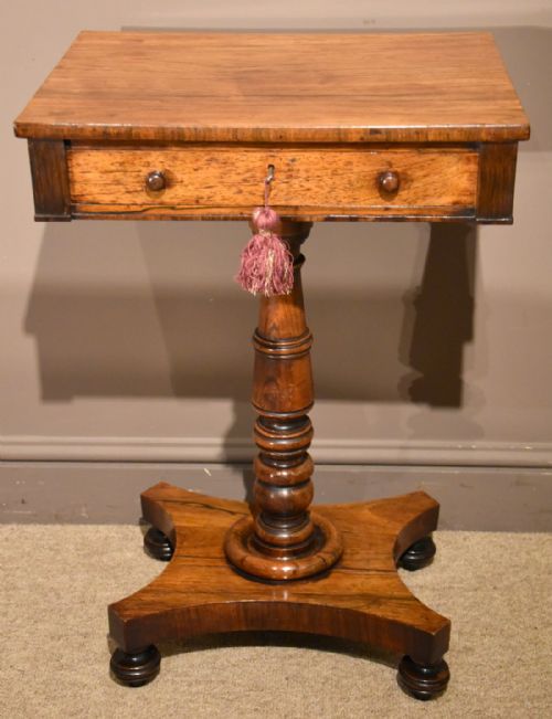 An Attractive Faded Rosewood Lamp Table