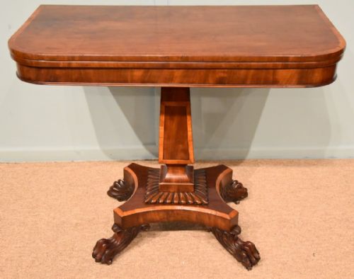 A Good Regency Period Mahogany Card Table