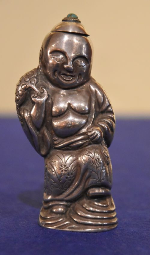 Late 18th Century Chinese Snuff Bottle in the Form of a Buddha