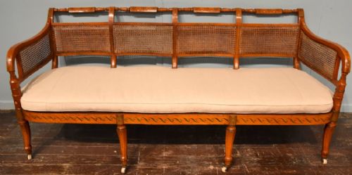 Stunning Regency Four Seat Back Bergere Bench