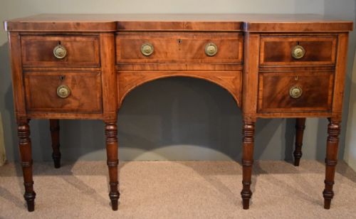 A Good Regency Period Mahogany Breakfront Sideboard