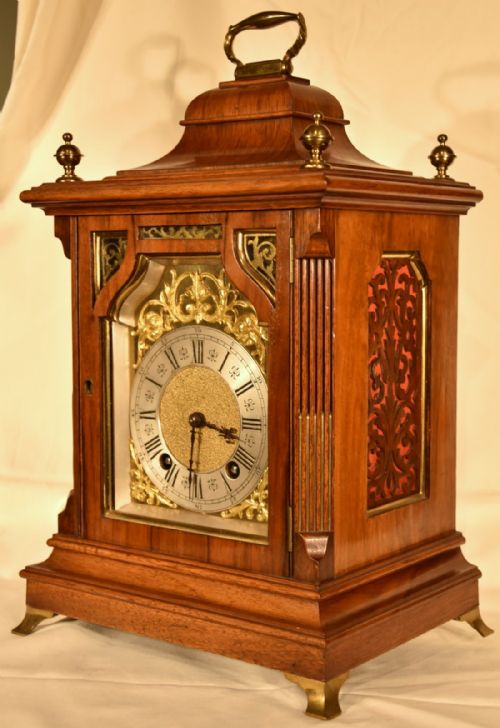 fig 1. A German Quarter Striking Mantel Clock by Lenzkirsch
