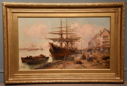 "A Busy Harbour" by William Edward Webb