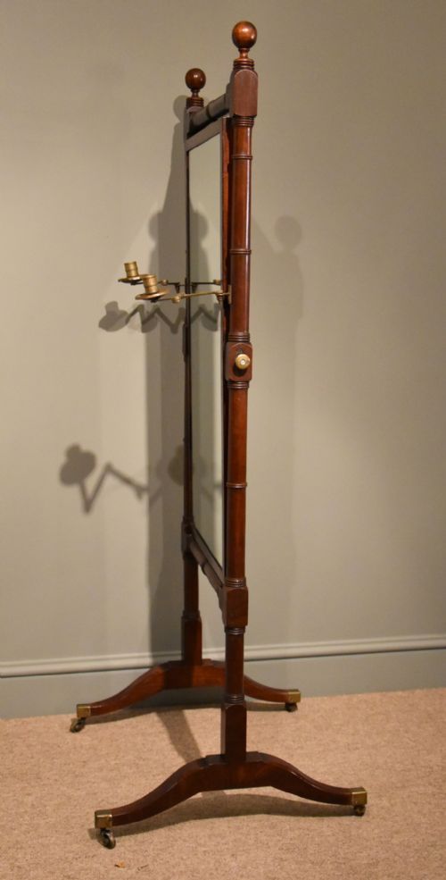 fig 1. An Early 19th Century Mahogany Cheval Mirror