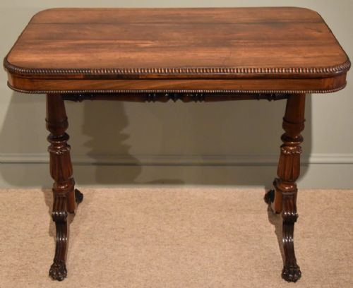 A Good Regency Period Rosewood Side/writing Table