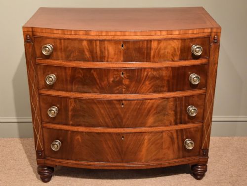 A Good Regency Brass Inlaid Chest of Drawers