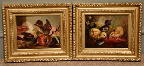 "Sparrows" and "Chicks" Oils by J. Heap