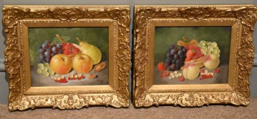 "Summer Fruits" a Pair Oils by George Crisp