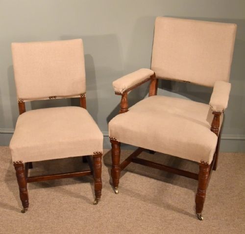 Set of Eight Oak Victorian Chairs C1890

