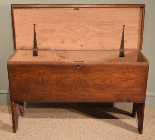 fig 1. A Delightful Small Elm Six Plank Coffer