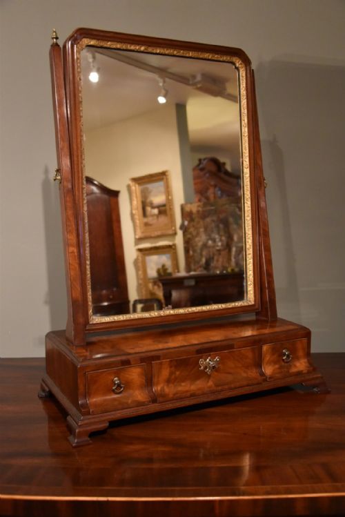 A Superb Mid 18th Century Mahogany Dressing Toilet Mirror