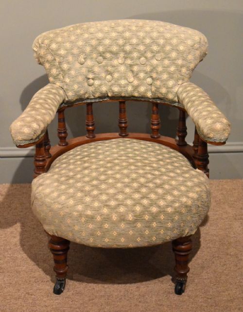 A Small Victorian Mahogany Armchair