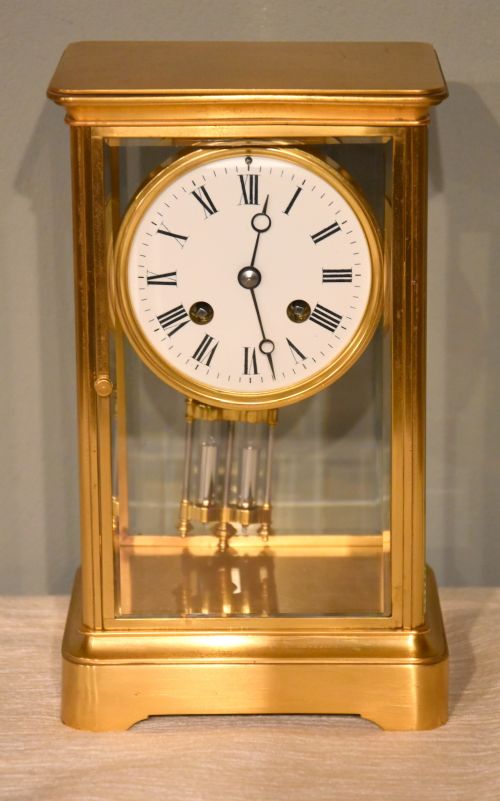 A French Four Glass Mantel Clock
