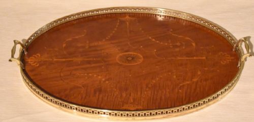 Late 19th Century Mahogany Tray