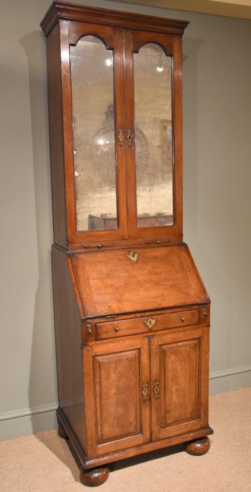 A Rare and Unusual Early 18th Century Solid Walnut Bureau