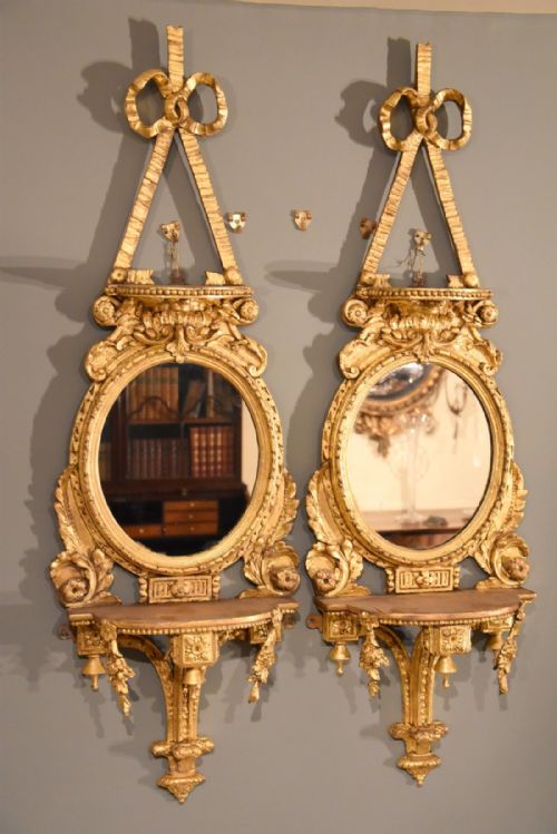 Pair of Decorative 19th Century Gilt Wall Sconces
