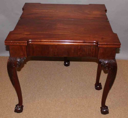 fig 1. A Fine George II Mahogany Triple Top Games Table