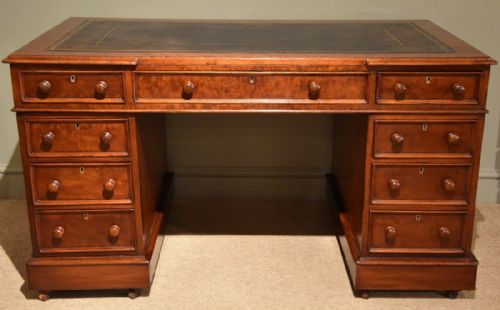 A Mid Victorian Mahogany Pedestal Desk